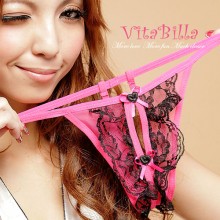 【情趣内衣】VitaBilla唯它彼乐 炫丽玫瑰红 女式情趣内裤丁字裤/T裤