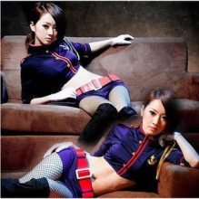 【情趣内衣】女警套装 海洋之恋女式深蓝分体情趣内衣 深蓝 Y04ZF39