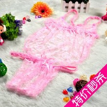 【情趣内衣】STACEY史黛丝情趣套装性感肚兜+内裤粉红8891